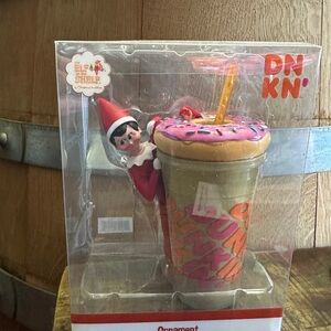Elf on the Shelf Ornament with Pink Donut